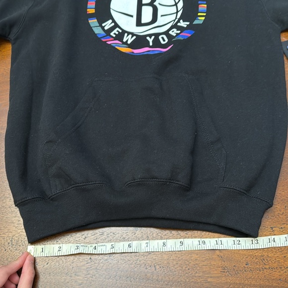 Brooklyn Nets New York NBA Black Hoodie Medium Mens Hoodie Basketball New Era - Picture 15 of 16